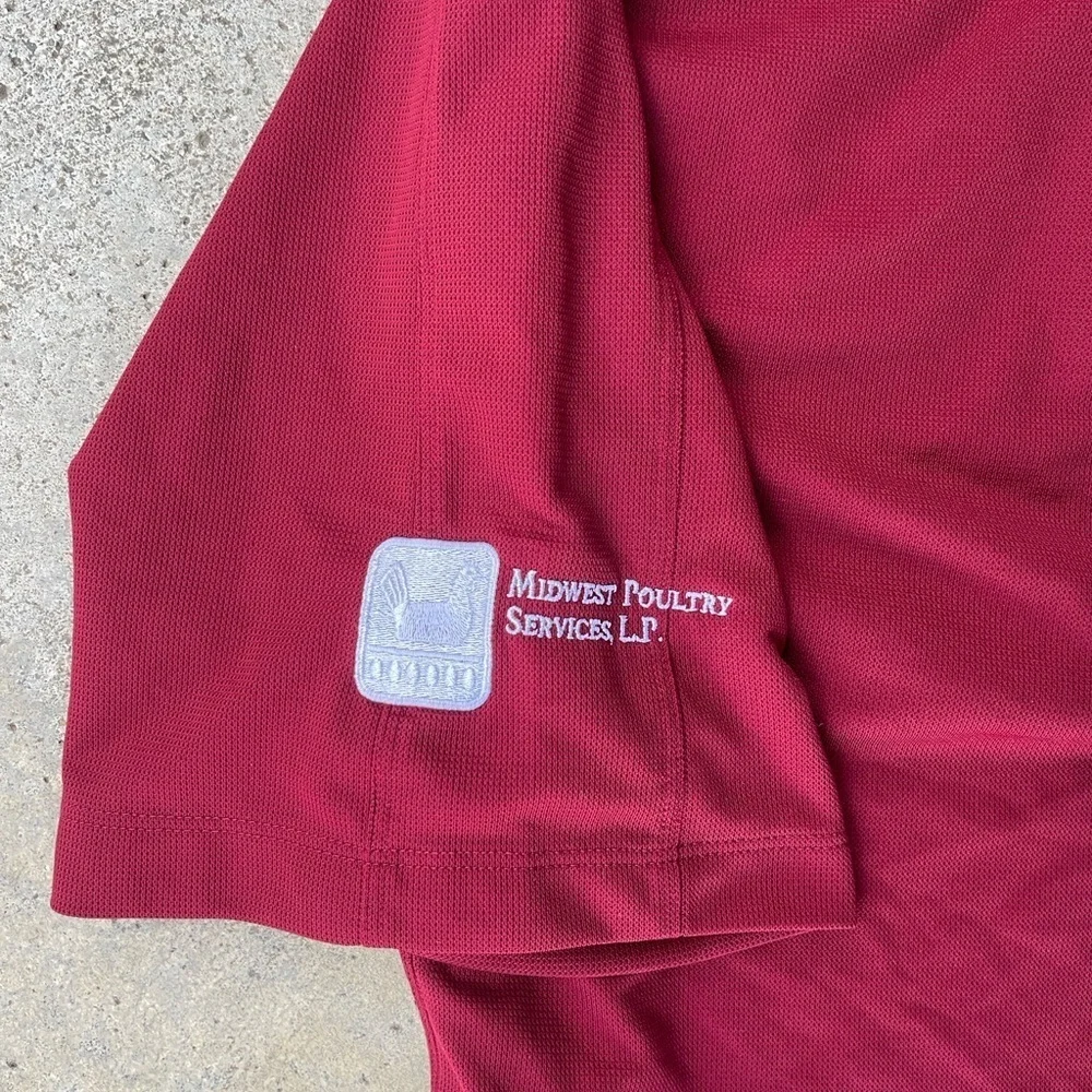 Nike Golf Polo Shirt Men’s Size XL Wine Red Short Sleeve Dri-FIT Logo